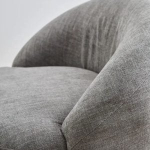 Sillón individual redondo Moderno Gris giratorio Bufy - SILVINA C (8)